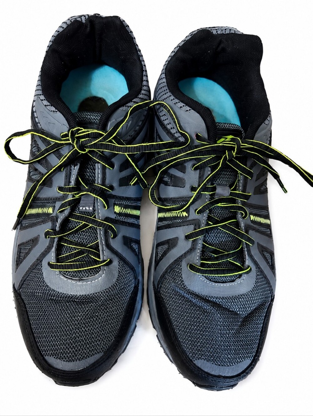 Avia Men’s Gray & Neon Yellow Athletic Sneakers Size 11